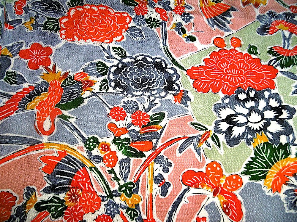 (17) Orange Fåglar blommor - Image 6