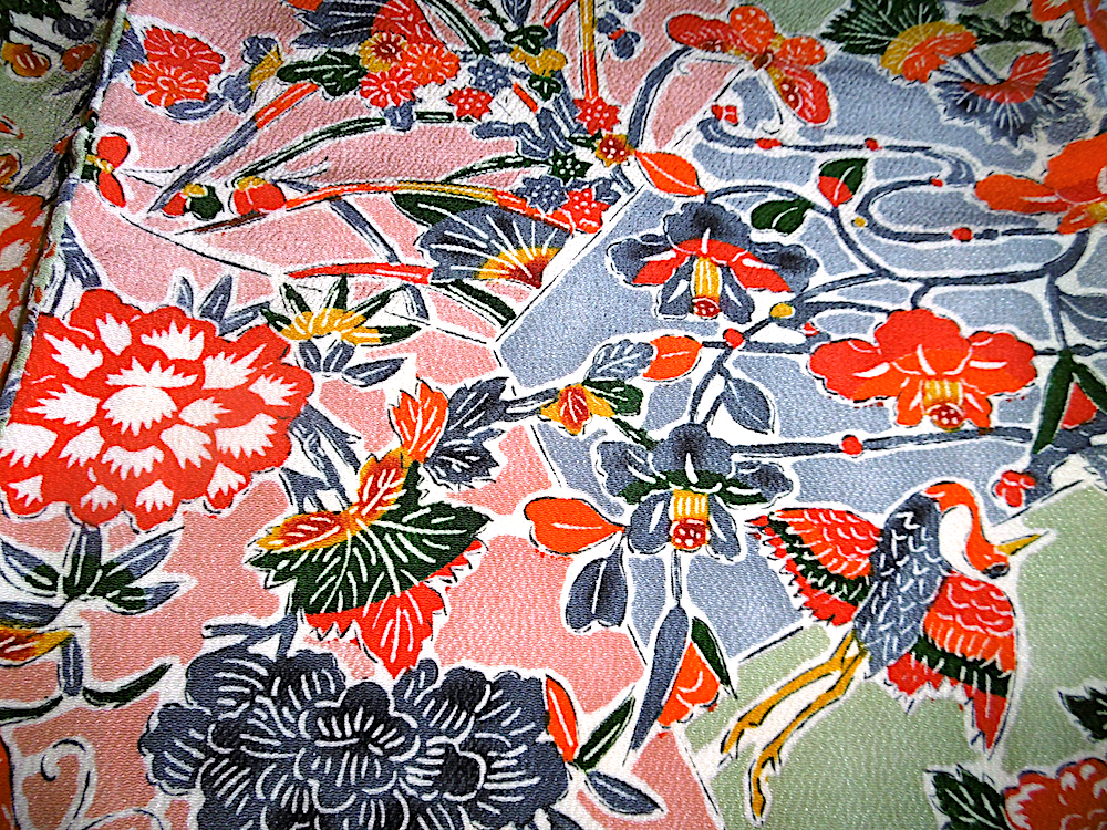 (17) Orange Fåglar blommor - Image 7