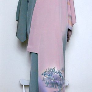 (22) Tsukesage grönaktiggrå rosa
