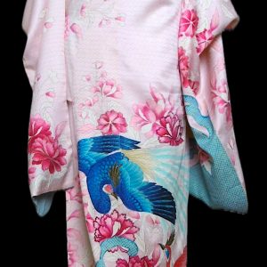 (24)Fågel, Broderi,Furisode