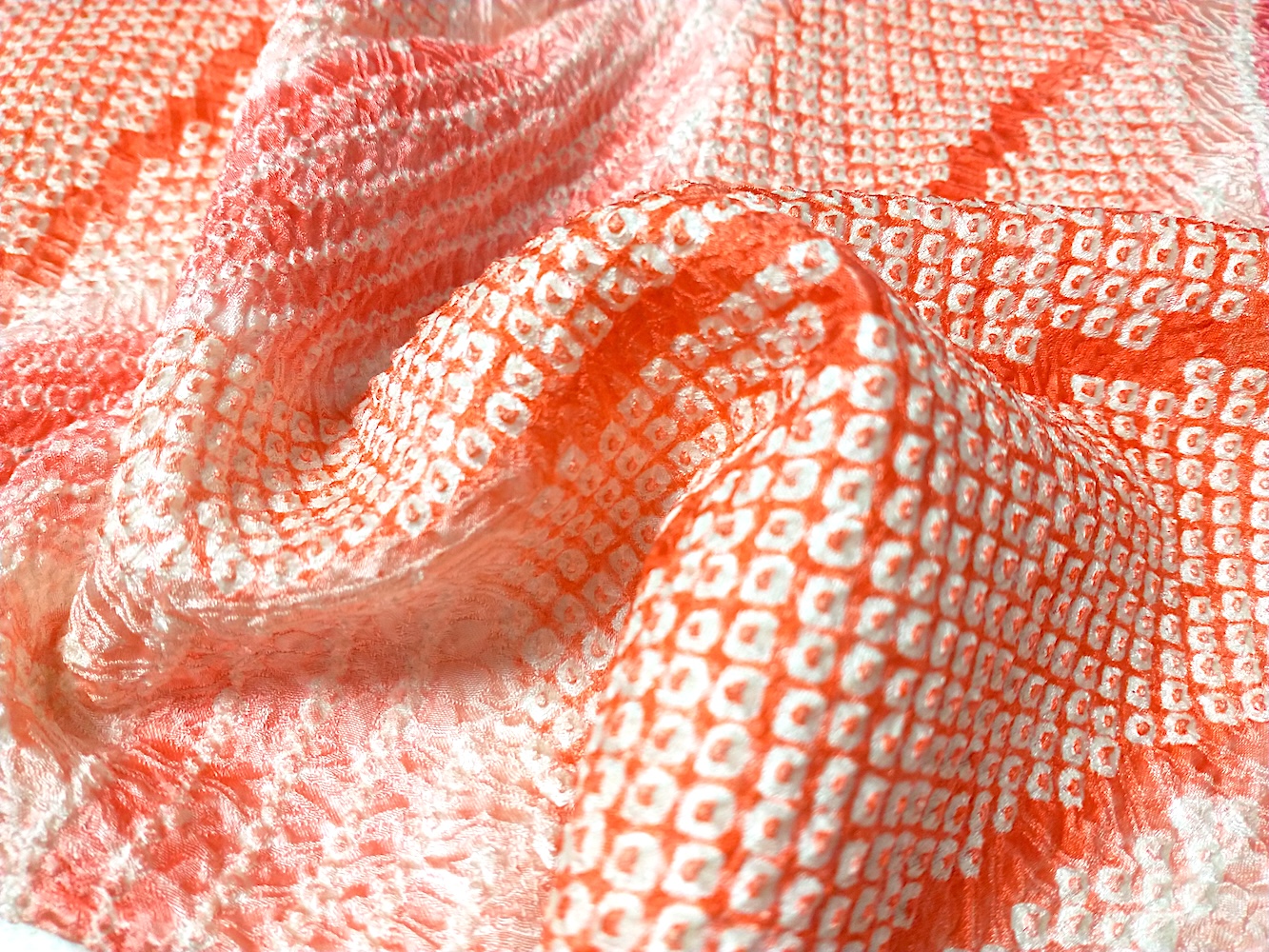 Haori (07)ljusa rosa,orange,Shibori - Image 9