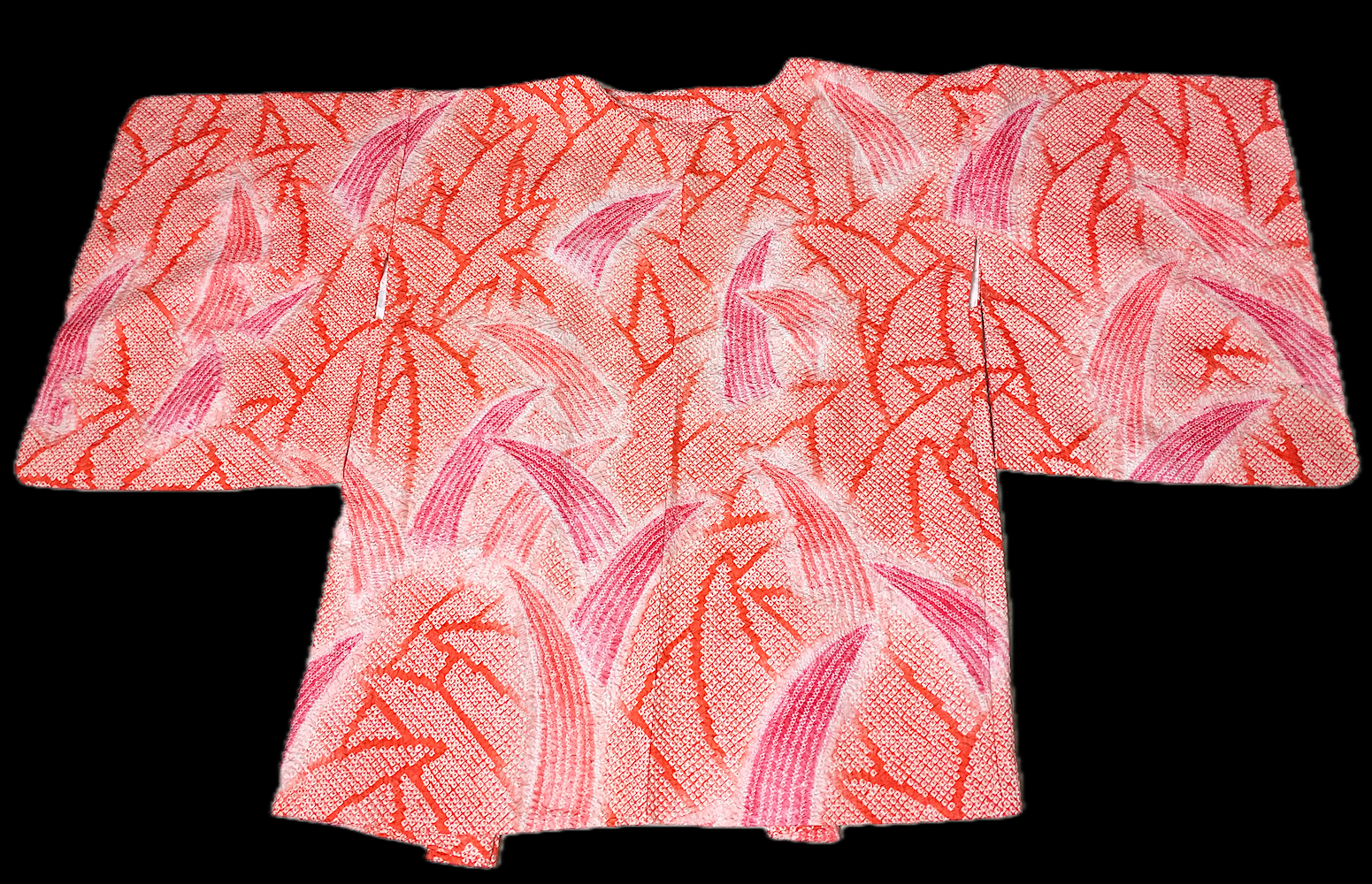 Haori (07)ljusa rosa,orange,Shibori - Image 2
