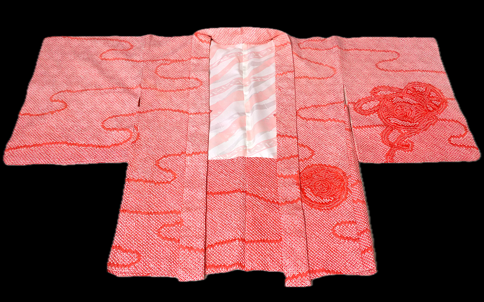Haori (08)orange,Shibori - Image 2