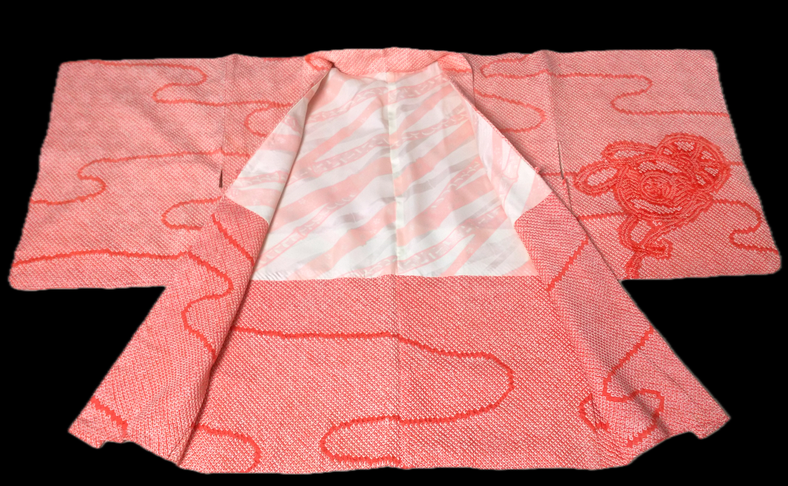 Haori (08)orange,Shibori - Image 3