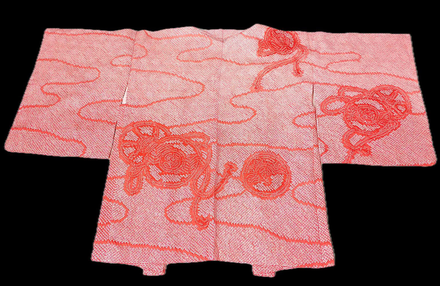 Haori (08)orange,Shibori