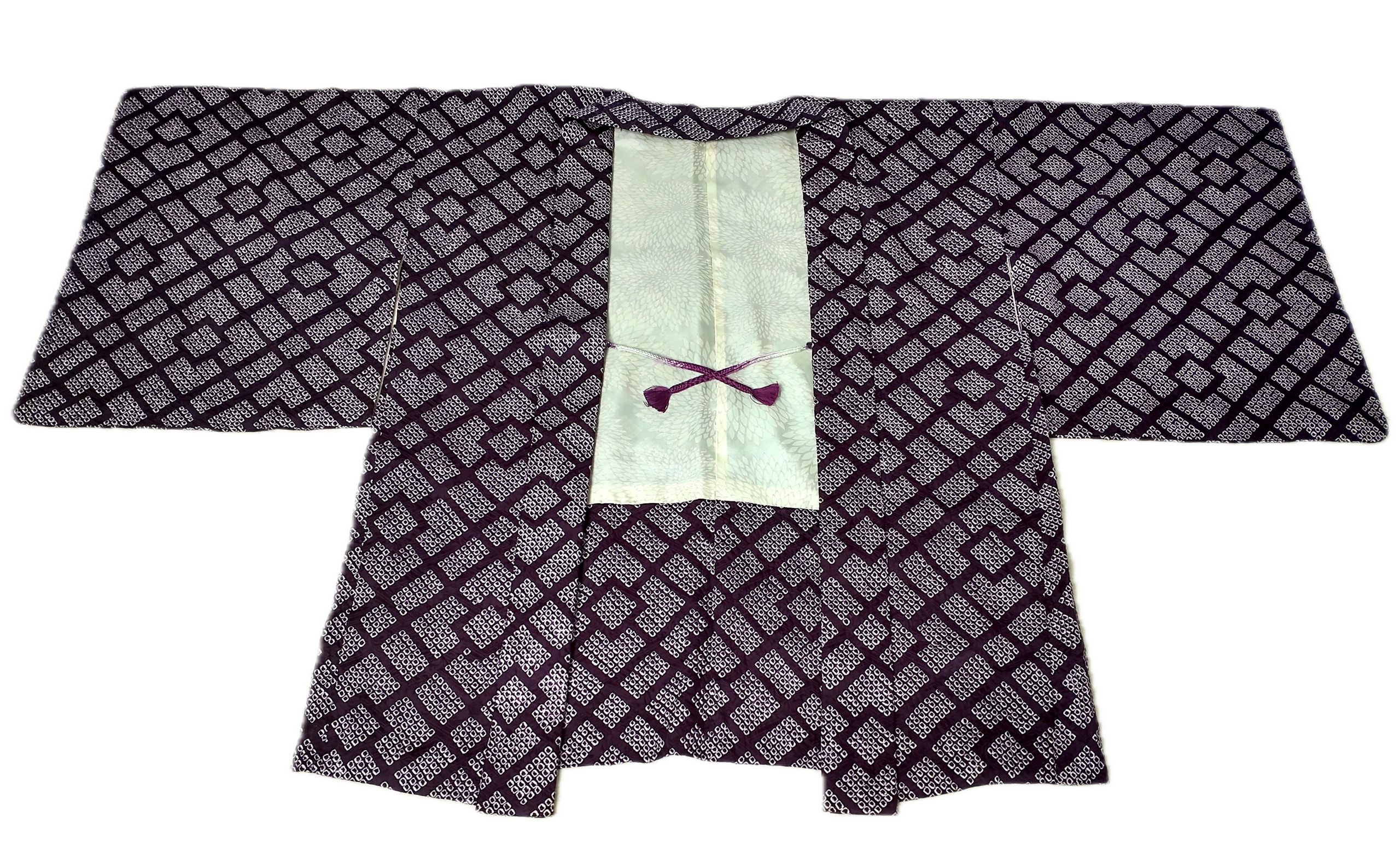 Haori (09)Lila,Geometri,Shibori