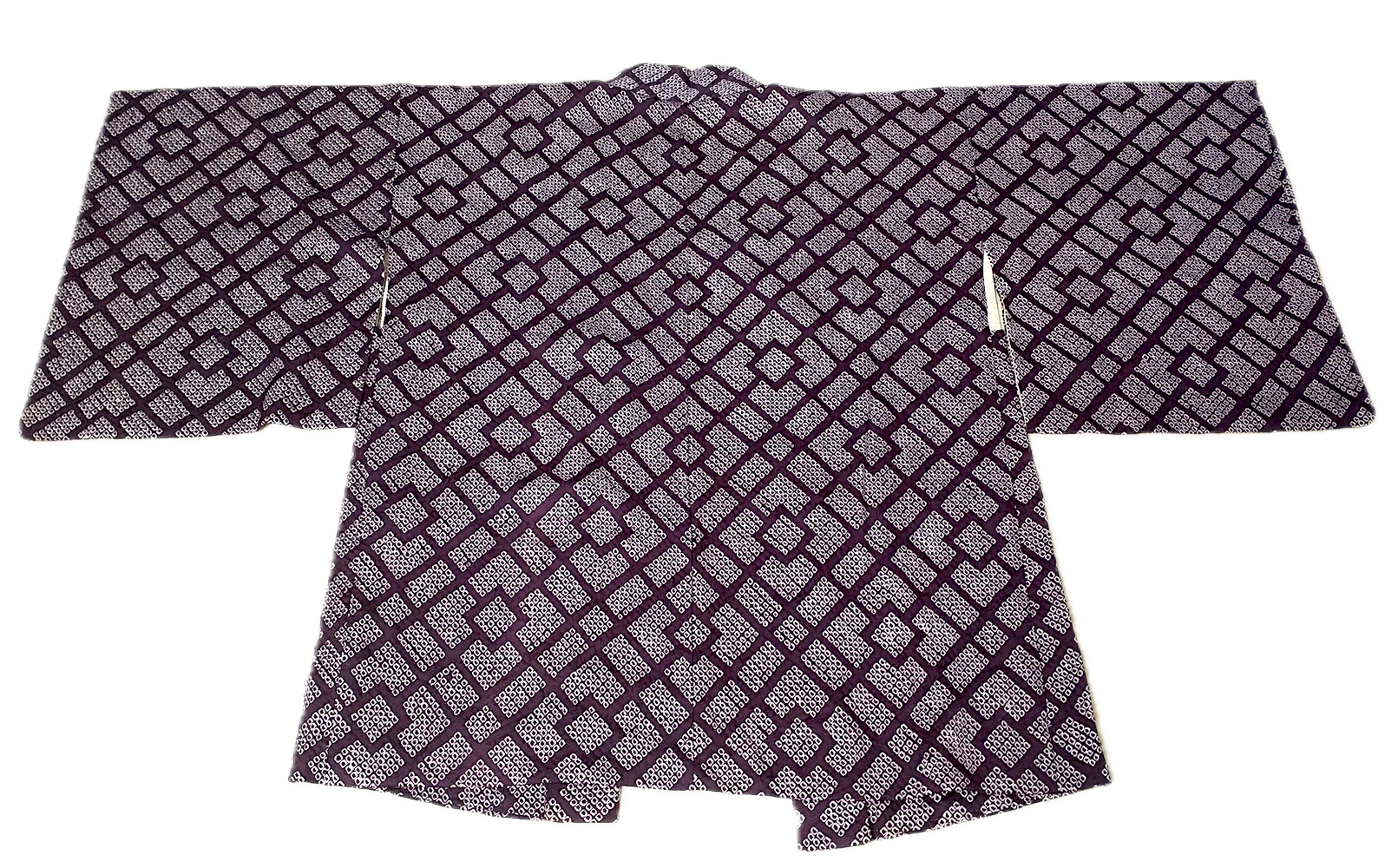 Haori (09)Lila,Geometri,Shibori - Image 2