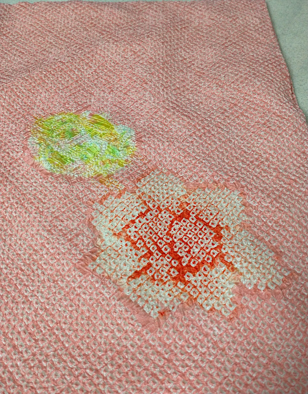 Haori (10)ljusa rosa,gul,Shibori - Image 5