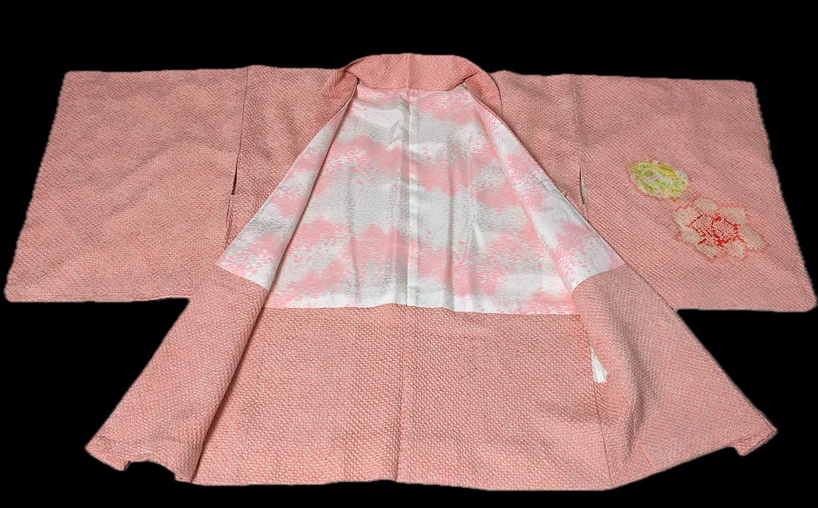 Haori (10)ljusa rosa,gul,Shibori - Image 3