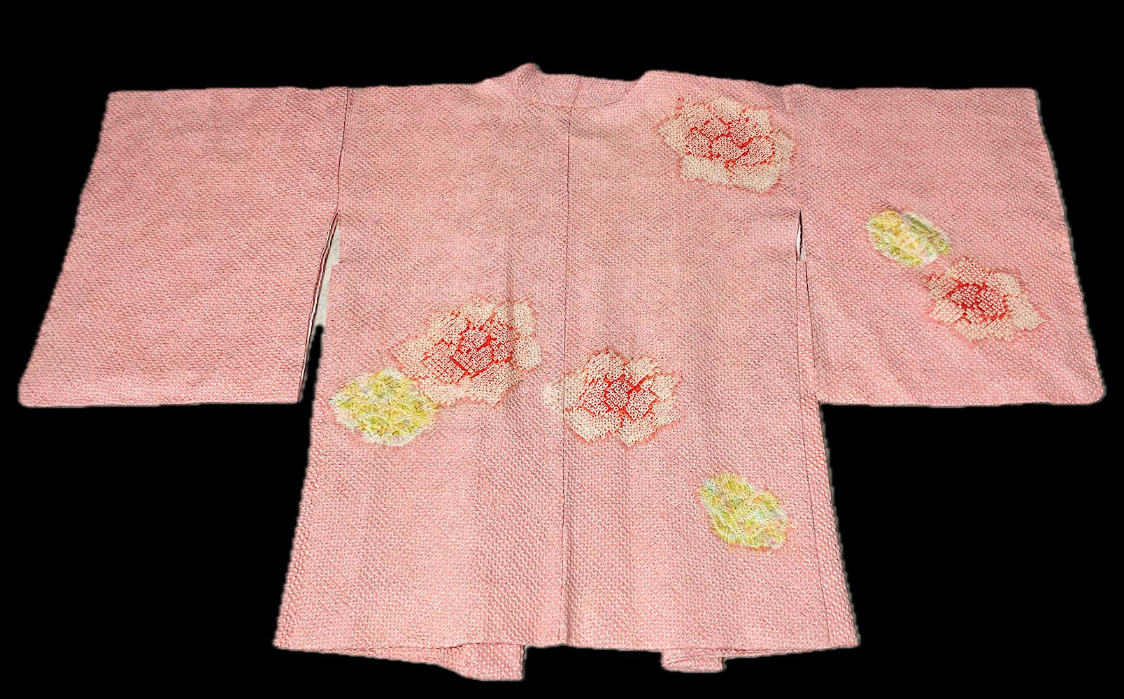 Haori (10)ljusa rosa,gul,Shibori