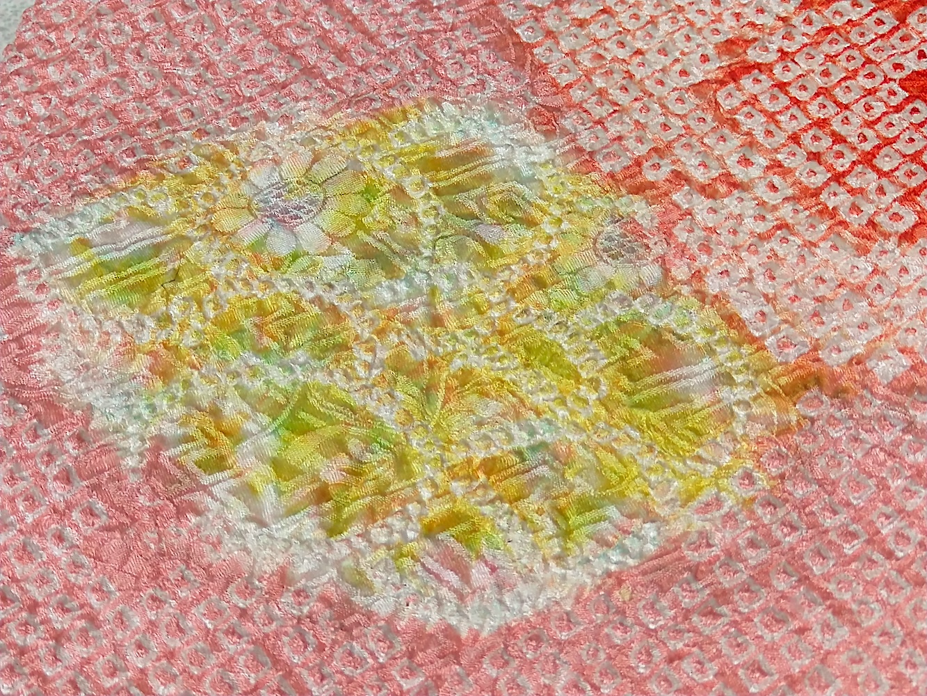 Haori (10)ljusa rosa,gul,Shibori - Image 7