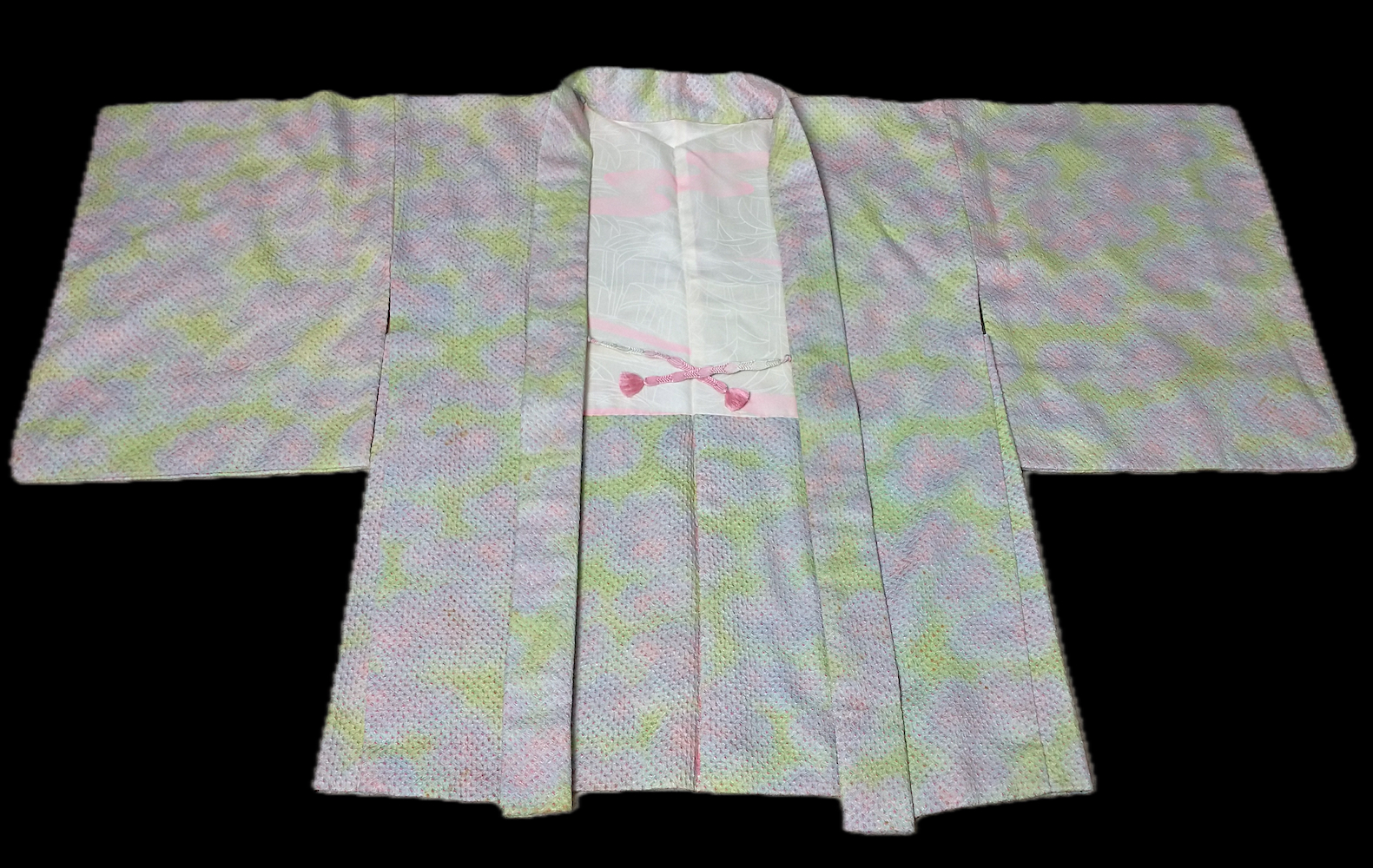 Haori (14)ljus rosa,ljus gul,Shibori
