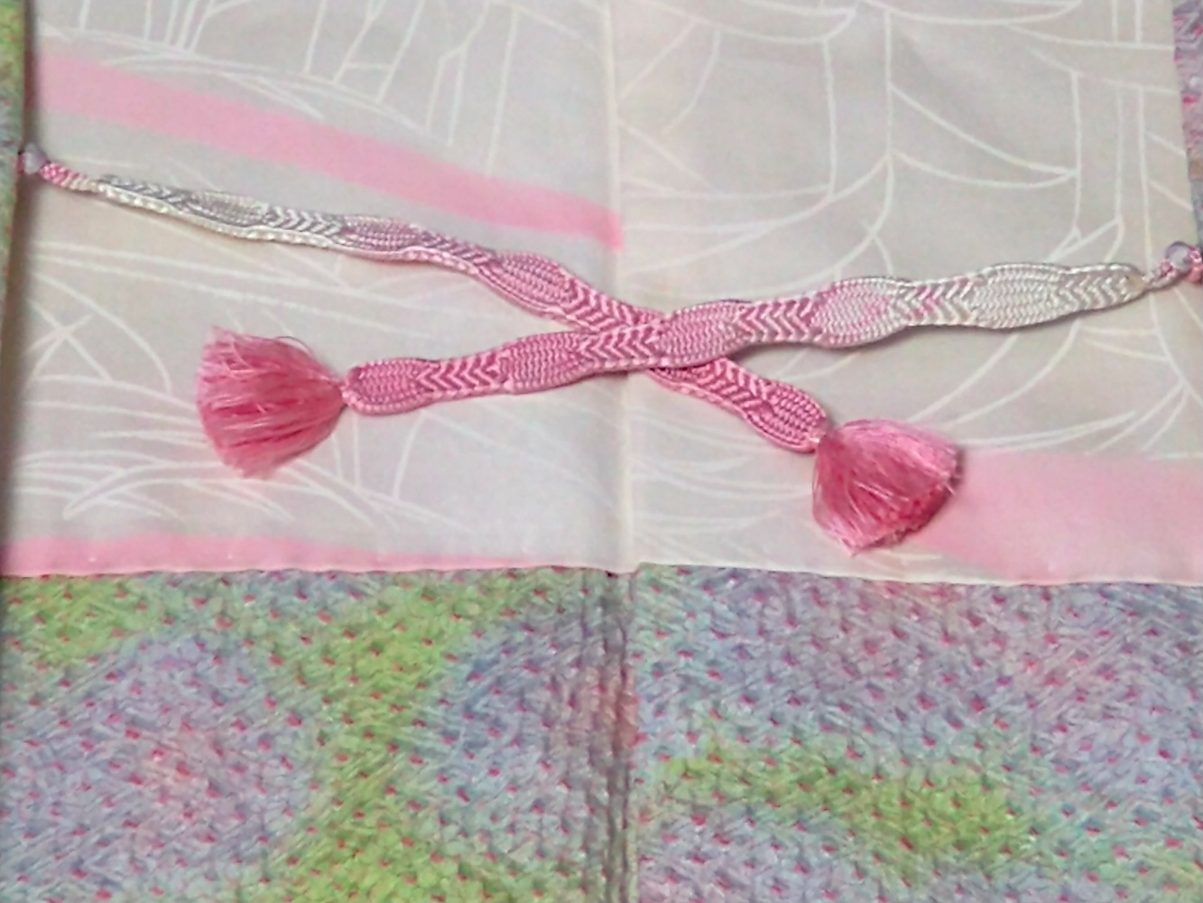 Haori (14)ljus rosa,ljus gul,Shibori - Image 4