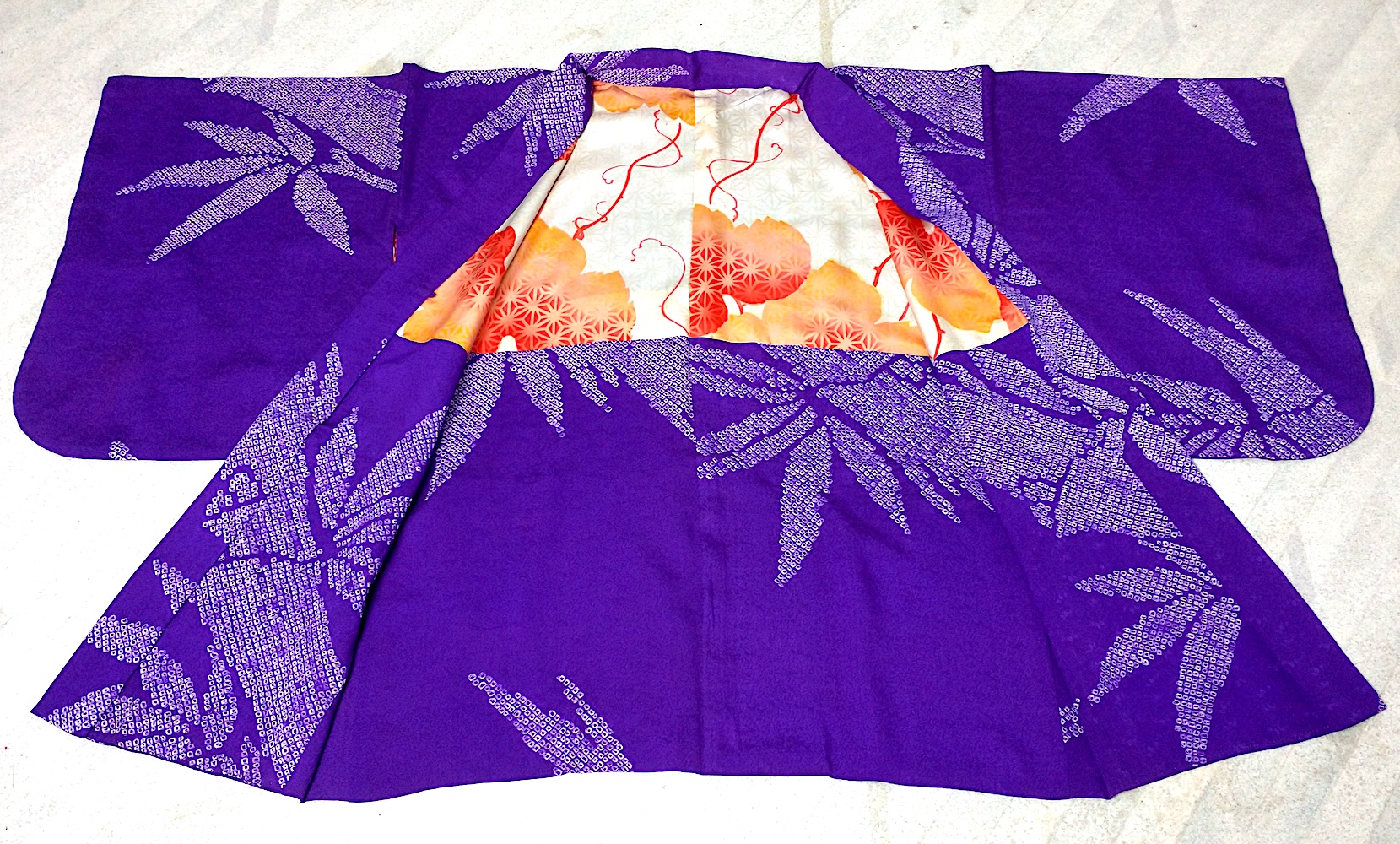 Haori (19)lila bambu,Shibori - Image 3